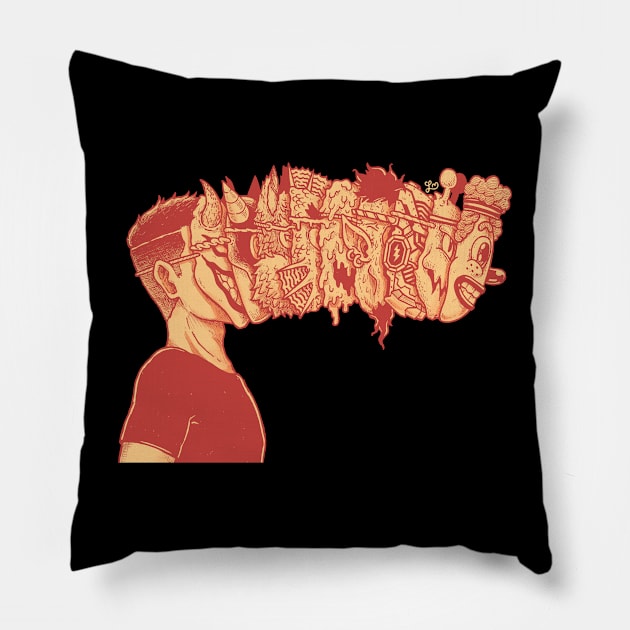 Who Should I Be Today 1 by Lei Melendres Pillow by Lei Melendres