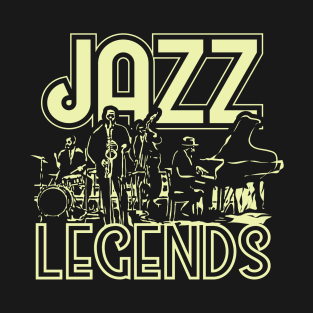 Jazz Legends-Vintage Jazz Club Theme T-Shirt