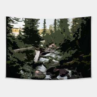 Abstract Forest Stream Tapestry