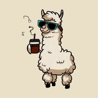 llamas and coffee : happy llamaween T-Shirt