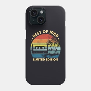 Best Of 1980 Made In 1960 43rd Birthday Gift 43 Year Old Vintage Phone Case