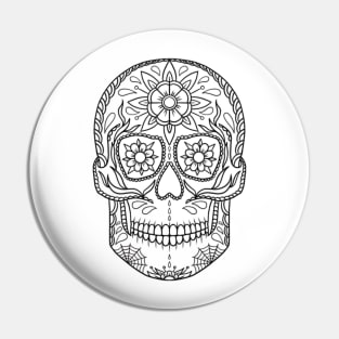 HomeSchoolTattoo SugarSkull Pin