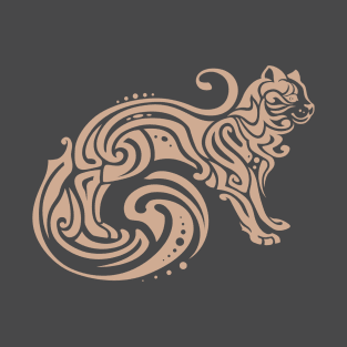 Cat illustration in tattoo style T-Shirt