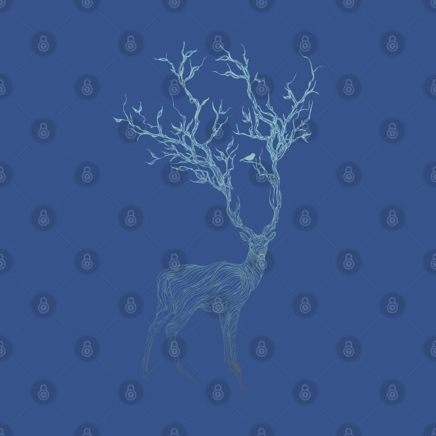 Blue Deer by huebucket