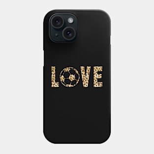 Love Soccer Leopard Phone Case