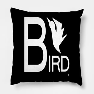 Bird, author's logo nature. Pillow