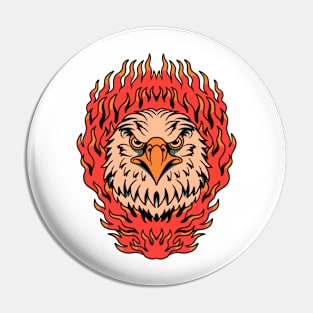 burning eagle tattoo Pin