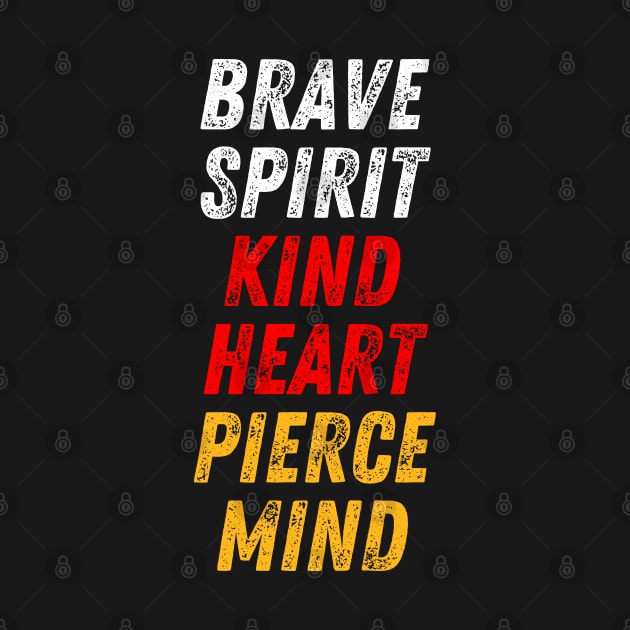 Brave Heart Kind Spirit Pierce Mind Christian Quote by Art-Jiyuu