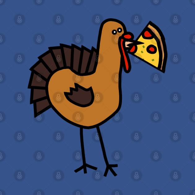 Thanksgiving Turkey with Pizza Slice by ellenhenryart