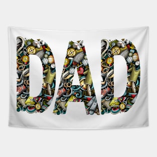 Sports dad. A design for all sports-loving parents. Gift idea for dad on his father's day. Father's day Tapestry