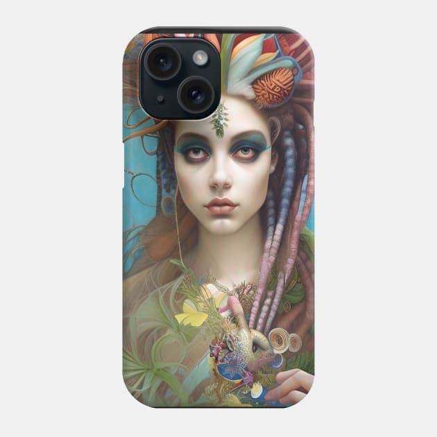 Voodoo Doll Girl - Dreadlocks Hippie Witch - Be Different WA334 - Magick Voodoo Phone Case by ZiolaRosa