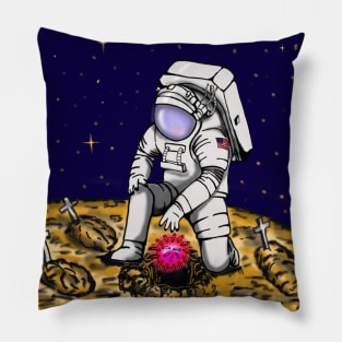 astronauts bury the covid virus dead Pillow