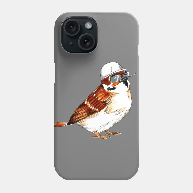 Worker Male House Sparrow Phone Case by jessicaguarnido