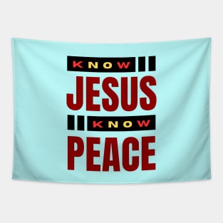 Know Jesus Know Peace | Christian Typography Tapestry