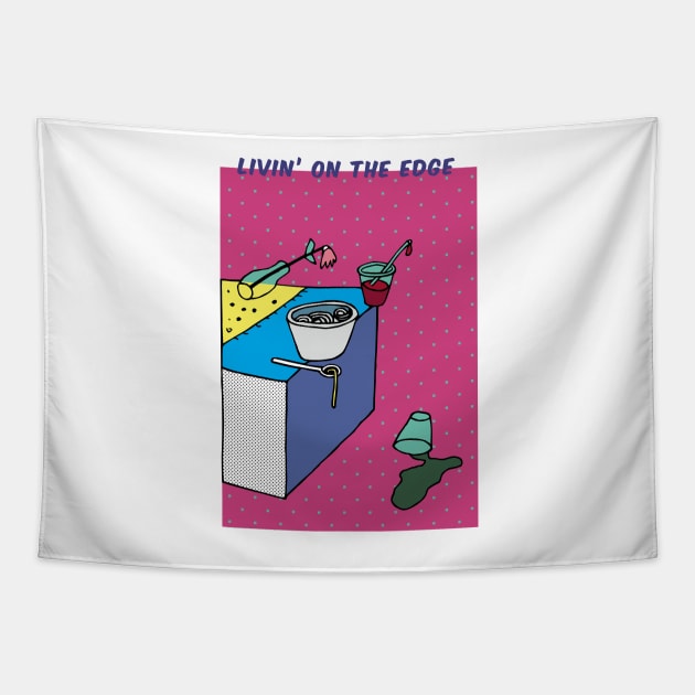 LIVIN' ON THE EDGE Tapestry by drFreehair