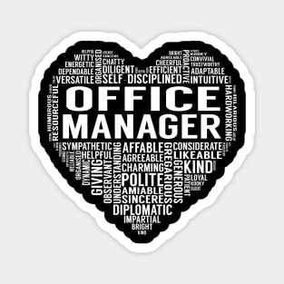 Office Manager Heart Magnet