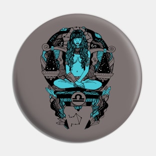 Blue Grey Libra Beauty Pin