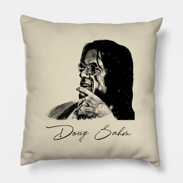 Doug Sahm Pillow by Simbada Darurat