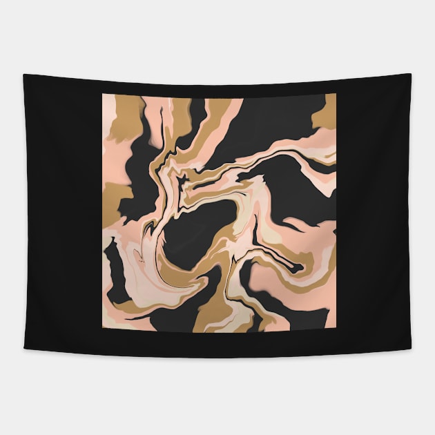 Pink and black marbling 100 Tapestry by mmartabc