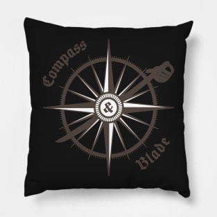 Compass and Blade Logo Pillow