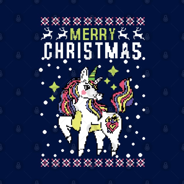 Merry Christmas Unicorn by ArtStopCreative