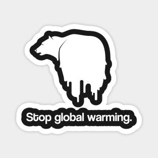 Stop Global Warming | Polar Bear Of Climate Change Magnet