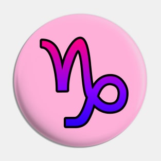 Capricorn Bi Pride Symbol Pin