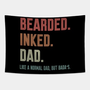 Bearded Inked Dad Like A Normal Dad But Badass Tapestry