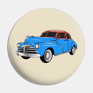 Classic car 1948 cartoon illustration Pin