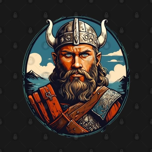 Viking Warrior Art by VivaLaRetro