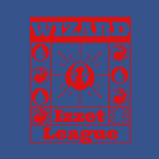 Izzet League | Wizard | MTG Guild Red on Blue Design by ChristophZombie