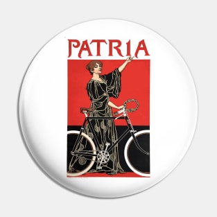 Patria Cycles - Vintage French  Advertising Poster Design Pin