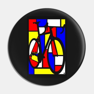 Mondrianesque Road Bike Pin