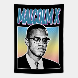 Malcolm X - Aesthetic 90s Styled Design Tapestry