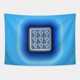 ice blue dice Tapestry