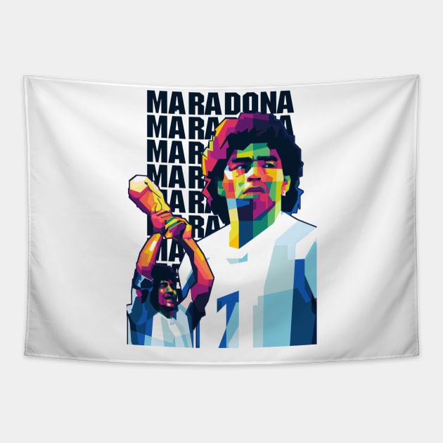 Diego Maradona Tapestry by WPAP46