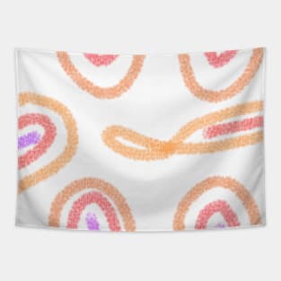 pink blue purple watercolor shapes design Tapestry