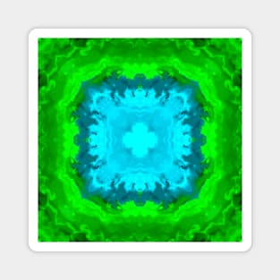 Psychedelic Kaleidoscope Square Magnet