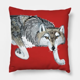 Ezo Wolf Hattai #2 Pillow