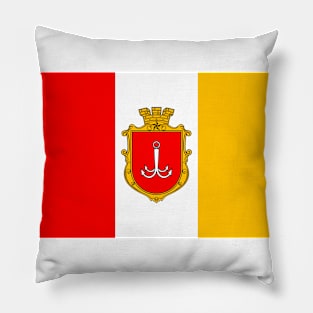 Flag of Odesa Ukraine Pillow