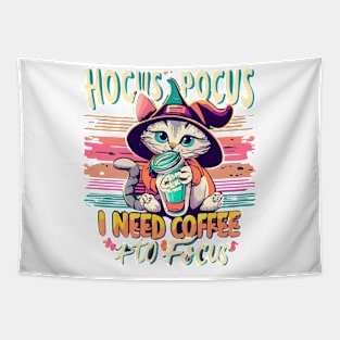 Hocus Focus - I need coffee to focus Tapestry