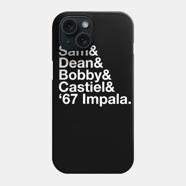 SUPERNATURAL Dean and Sam WINCHESTER Castiel Bobby Singer Phone Case by YellowDogTees