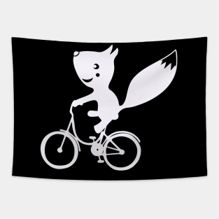 Squirrel Biking Tapestry