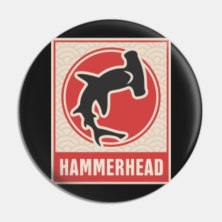 Retro Japanese Hammerhead Shark Pin