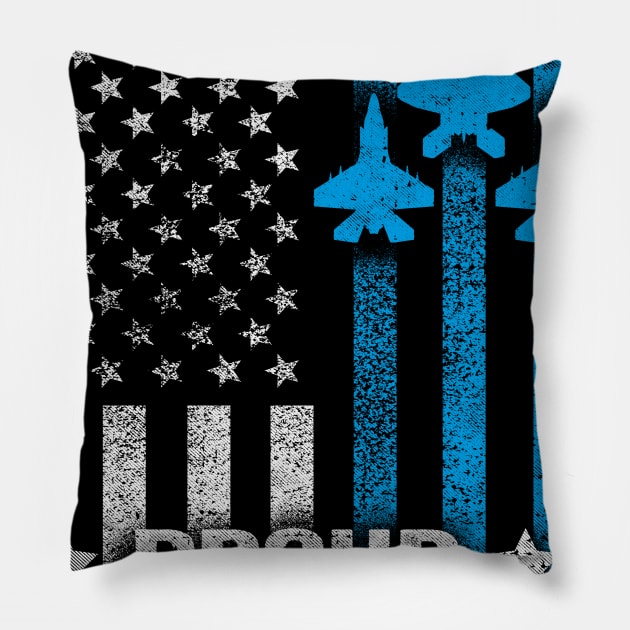 Proud Cousin US Air Force Pillow by Dailygrind