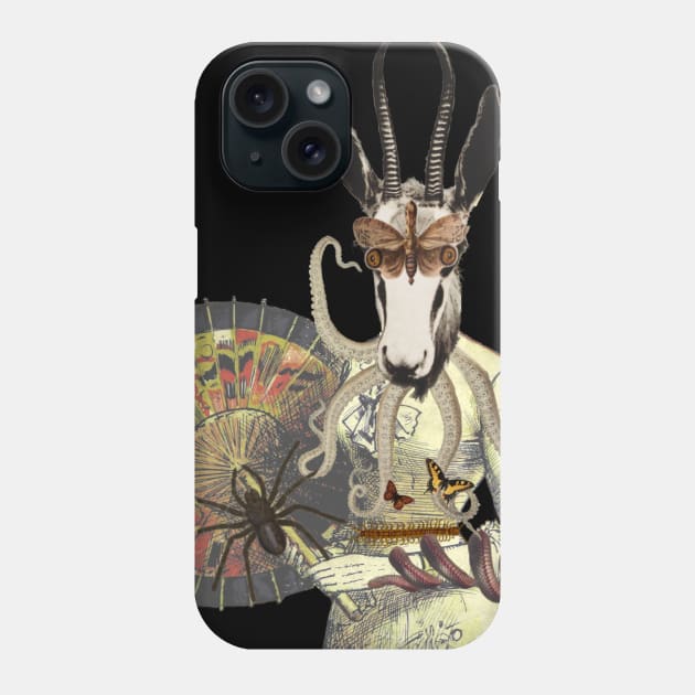 Tentacle Capra Phone Case by Black Rabbit Curiosities 