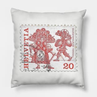 1980 Swiss Stamp Pillow