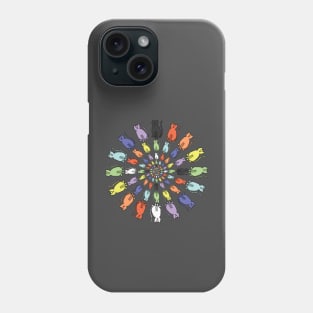 Many Circles of Rainbow Cats Phone Case