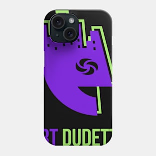 Art Dudette In Purple And Lime Phone Case