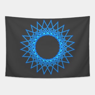 Modern circular geometric design Tapestry